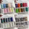 Nuevo Papel Calcomanía para Arte de Uñas Japonés Mariposas Flores Letras en Inglés Periódico Cielo Estrellado Pegatinas 10 Estilos Cada Caja Papel Impreso