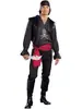 Fantasia de Pirata para Halloween Fantasia de Pirata para Performance Conjunto de Fantasias Cosplay Fantasia para Role Play de Palco