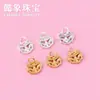 Prata S925 Oco Ruyi Cadeado da Paz Pequeno Pingente DIY Pulseira de Corda Trançada Material de Acessório de Prata Pequeno Pingente