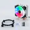 Ventilador de refrigeración LED luminoso de doble tubo de cobre Wanjiifeng de 9 cm para chasis, radiador de CPU, al por mayor