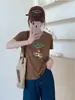 Ying+ Treze Linhas Feio Fofo Pato de Surf Manga Dobrável Floco de Neve Camiseta de Algodão Gola Redonda Emagrecedora Versátil Manga Curta Verão M36-5016