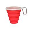 Taza de acero inoxidable para exteriores, portátil, para montañismo, senderismo, con hebilla colgante, taza plegable para hacer gárgaras, regalo ecológico, taza de agua plegable de silicona