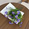 Flor Artificial Amor-Perfeito Transfronteiriça Flor Artificial Folha de Eucalipto Artificial Decoração de Casa Interna Decoração de Casamento Adereços para Fotografia