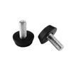 Negro y blanco tres hilos inferior plástico pie ajustable estante de exhibición colgador mueble gabinete ajustable tapete de piso a prueba de humedad elevador tornillo pie tapete