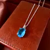 Conjunto de anel aberto oval com zircônia e colar, luxo leve com toque de alta qualidade, corrente de clavícula fashion, joias de design nicho