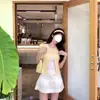 Camiseta de manga corta para mujer, cuello redondo, efecto dos piezas, nuevo estilo de verano, corte ajustado, color block, longitud corta, top casual versátil