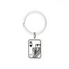 Llavero de Acero Inoxidable de Alta Calidad, Nuevo, Elegante, Versátil, Creativo, Colgante para Bolso, Tarjeta de Póker, Regalo de Negocios
