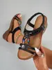 Nuevas Sandalias Bohemianas con Pedrería 2026, Casuales y Cómodas, Cuña de Plataforma Gruesa que Aumenta la Altura, Calzado para Mujer Talla Grande