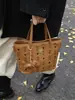 Bolsa Cesta Tote Estampada da Moda para Mulheres 2026 Nova Elegante Versátil Bolsa de Ombro de Nicho Fofa Bolsa Transversal