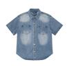 MTLCLOTHES Hombres Moda Americana corte limpio Lavada Casual Blanca Manga Corta Camisa traje Primavera Verano