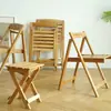 Conjunto de mesa de comedor y sillas nan bambú moderno y sencillo, mesa de comedor rectangular para casas pequeñas, una mesa y cuatro sillas