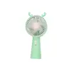 Popular Ventilador de Mano Mini con Orejas de Conejo, Recargable por USB, Portátil, Silencioso, Doble Uso para Escritorio, Ventilador Lindo, Al por Mayor en Stock