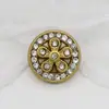 Botones Metálicos de Flor Calada con Borde de Diamante de 12 mm Botones Pequeños Botones para Camisa Ropa de Niños Tops para Mujer Botones de Cárdigan