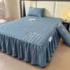 Falda de Cama Acolchada de Algodón de Soja Clase A Pieza Única 2025 Nuevo Protector de Colchón Simmons Cubierta de Cama Estilo Falda de Cama Juego de Tres Piezas