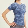 Top de Fitness para Mujer Amigable con la Piel, Ligero, con Cuello Redondo Fresco, Mangas Raglán, Camiseta Deportiva para Correr, Ajuste Ceñido, Ropa de Yoga Moderna