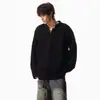 Camiseta de manga larga con cuello en V de pata de gallo, unisex, colección de otoño, tejido de chenilla, rayas pequeñas estilo Chanel, corte casual y relajado, perfecta como capa interior o camiseta básica