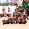 Adornos para Árbol de Navidad Dibujos Animados Copo de Nieve Cuadros Anciano Muñeco de Nieve Reno Figurillas Decoraciones Colgantes para Árbol de Navidad