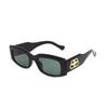 Gafas de sol de moda hip hop de marco grueso de pierna ancha con palabra B grande europea y americana, opción multicolor para mujer, ventas directas de fábrica de gafas de sol transfronterizas