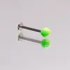Spray de pintura de cor para unha de lábio de gradiente acrílico, unha de osso da orelha, prego de lábio com bola de 4 mm de aço inoxidável, aço titânio, perfuração transfronteiriça europeia e americana