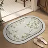 Tapete de Chão para Banheiro Absorvente de Água, Secagem Rápida, Estilo Americano, Fácil de Cuidar, Resistente ao Desgaste, Resistente à Sujeira, Antiderrapante, de Linho, para Entrada do Banheiro