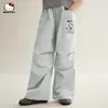 Pantalones Casuales de Primavera para Niñas 2026 Nuevo Estilo Modernos Casuales Transpirables Holgados Estilo Paracaídas para Niños Mayores