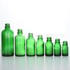 Botella de vidrio verde para esencia de aceite, perfume, bola para caminar, frasco gotero a prueba de luz, cosmético, sellado, paquete de viaje, botella de muestra