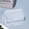 Caixa de Armazenamento Caixa Quadrada Pequena Caixa Quadrada de Plástico Transparente Caixa Quadrada Pequena Caixa de Fones de Ouvido Caixa de Armazenamento de Joias Caixa para Peças Pequenas