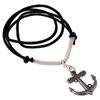 Comercio Exterior Europeo y Americano popular joyería al por mayor cuerda de cáñamo tejida aleación vintage ancla collar punk collar para hombre