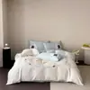 Popular Juego de Cama de Verano Refrescante de 60 Hilos Lenzing Tencel de Cuatro Piezas con Lindo Diseño de Dibujos Animados, Funda de Edredón y Sábana Suaves como la Seda