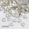 Novos Acessórios de Unha Super Brilhantes K9 Atacado Oval Coração Inclinado Quadrado Gordo Transparente Mesmo Estilo Fundo Pontiagudo Strass Irregulares para Unhas