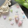 Accesorios Populares de Xiaohongshu para Uñas con Brocado de Nube y Estrellas, Decoraciones de Uñas Luminosas Translúcidas Estilo Francés, Accesorios para Aretes DIY