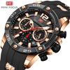 MINIFOCUS Fox MF0349G reloj deportivo de moda para hombre, correa de silicona, reloj de cuarzo para hombre