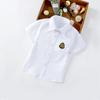 Camisa Blanca de Manga Corta para Niño Fábrica en stock Abrigos Blancos de Manga Corta para Niños Camisa de Verano para Bebé