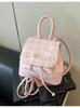 Mochila Transfronteriza Moda para Mujer Diseño Nicho Casual Estilo Coreano Mochila Escolar para Estudiantes Bolso Balde Mochila de Viaje Ligera