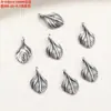 Pingente Flor Folha de Prata Esterlina Contas Espaçadoras Acessórios Vintage Desgastado Prata Lisa Branca Peças Pequenas Materiais para Miçangas Artesanais DIY