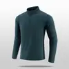 Sudadera Deportiva de Secado Rápido 2025 Otoño e Invierno Nueva para Hombre, Outdoor, Media Cremallera, Cuello Alto de Moda, Camiseta de Manga Larga para Base