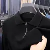 Suéter de cuello alto con media cremallera para hombre, estilo coreano jacquard tejido casual de invierno 2026, camiseta básica para mediana edad, ropa de hombre