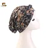 Estilo Bohemio Trenza Retorcida Gorro Retorcido Doble Cruz Estampado Gorro Baotou Gorro de Tela JDT-429G
