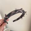 Diadema con lazo a cuadros estilo francés retro para mujer, accesorio para el cabello fino, de tela elegante y combinable