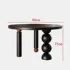 Mesa de Jantar e Cadeiras Simples Francesas de Madeira Maciça Preta Estilo Nórdico Meio do Século Mesa de Jantar Semi-Oval tipo Ilha Contra a Parede Mesa Longa Criativa