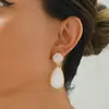 Pendientes de Gota de Agua Coloridos de Moda Europea y Americana Transfronterizos de Lujo Ligero Geométricos Estilo Nicho Pendientes Exquisitos Versátiles Personalidad Tachuelas