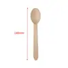 Cuchillo y tenedor de madera desechables cuchara al por mayor protección ambiental vajilla de abedul logotipo degradable tenedor cuchara de madera para helado postre