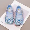 Zapatos de Cristal para Niña 2026 Primavera/Verano Nuevo Estilo Moda para Niñas Versátiles Zapatos Pequeños de Piel para Bebé Niña Zapatos de Princesa con Lazo