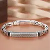 Pulseira Xiang Xu para Homens, Moda Tendência Retrô Osso de Dragão Padrão de Paz Corrente Trançada, Simples e Única, Item Quente Transfronteiriço