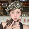 Gorra vintage con estampado de leopardo para mujer, estilo subcultural, de verano, personalizada, combina con todo.