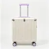 Nueva maleta de cabina de 18 pulgadas, equipaje multifuncional, para estudiantes, mujeres, con cremallera, de cabina, con ruedas y contraseña, maleta de viaje