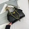 Bolso Hobo Hippie Estilo Tweed para Mujer, Bolso Cruzado de Hombro de Cadena de Cubo Acolchado de Moda con Cierre de Cordón para Mujer Esmerilado