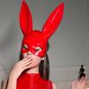 Guanyun Lencería Sexy Abstinencia Cos Conejita Bidimensional Orejas de Conejo Juego Club Nocturno Antifaz Accesorios para Baile de Graduación