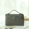 Capa Superior Piel de Vaca Avestruz Bolsa Lonchera de Alta Gama Cuero Genuino Bolso de Mujer Nuevo Estilo Bolso de Mano de Mujer Bandolera Bolsa Cosmética