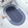 Tapete de chão de banheiro simples feito de lama de diatomáceas macia, altamente absorvente, tapete de entrada antiderrapante, tapete de porta de banheiro